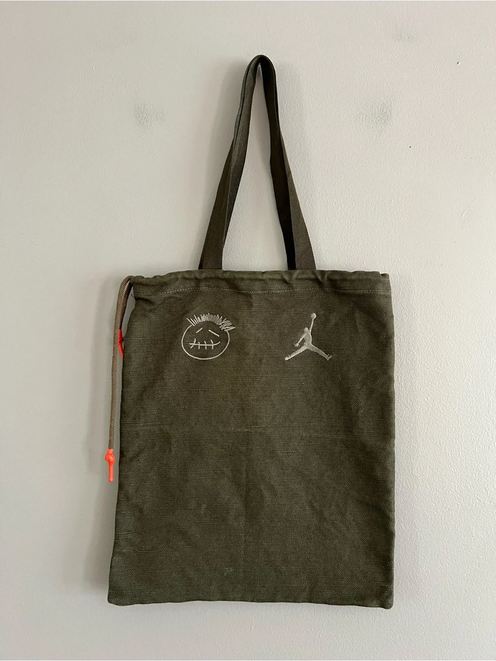 Travis Scott Jumpman Cactus Jack Nike Jordan Shoe Dust Tote Bag Only Green *Hole